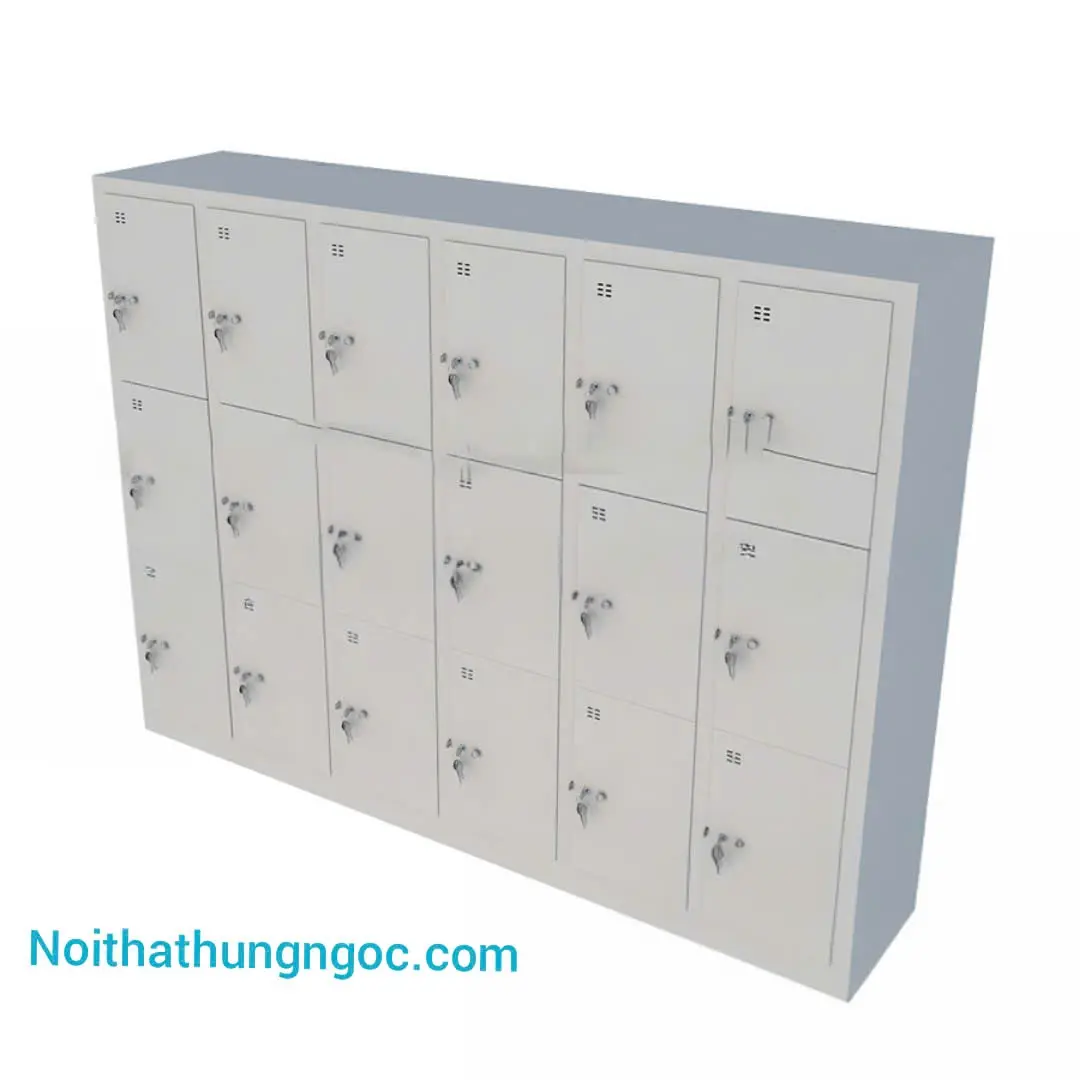 Hình ảnh thực tế Tủ Locker Siêu Thị 18 Ngăn - HN203
