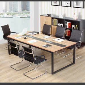 Hình ảnh thực tế Bàn Họp Chân sắt Chữ U-2m4-HN82