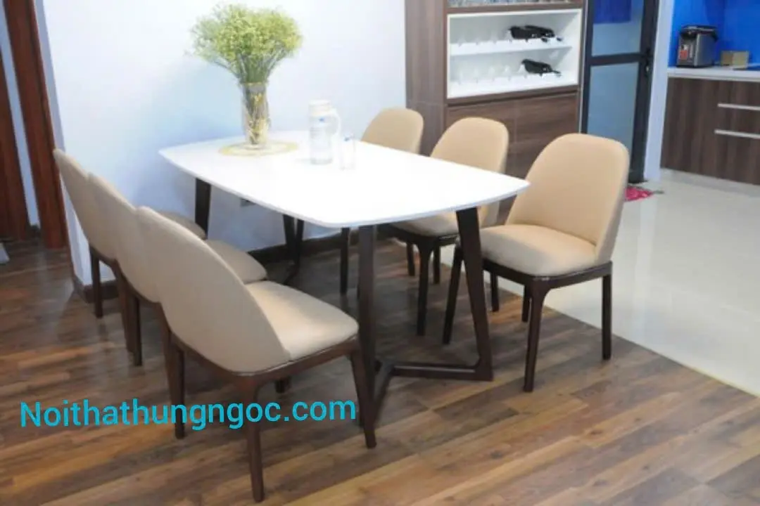 Nội thất Hùng Ngọc - Bộ Bàn Ăn Đá 6 Ghế DRAGON - HN709