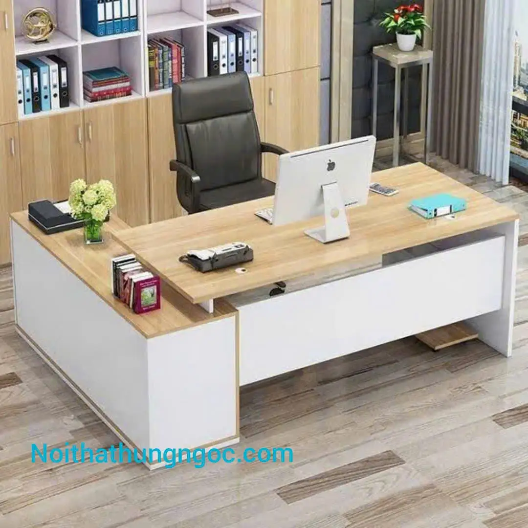 Nội thất Hùng Ngọc - Bàn Giám Đốc Kèm Tủ Phụ-HN1108