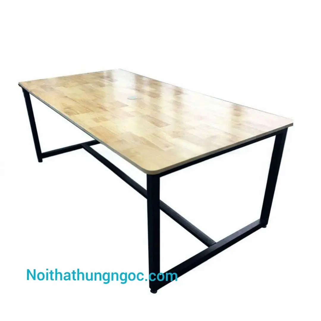 Nội Thất Hùng Ngọc - Bàn họp chân sắt 2m HN1202 thiết kế chân chữ U hiện đại