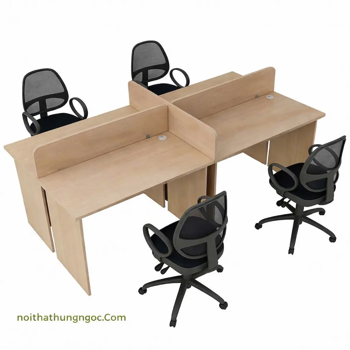 Nội thất Hùng Ngọc - Cụm Bàn Làm Việc 4 Chỗ Hiện Đại HN-CB24