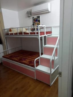 Giường Sắt 2 Tầng Cao Cấp Kết Hợp Bậc Thang Hộp Gỗ HN412 thumbnail 3