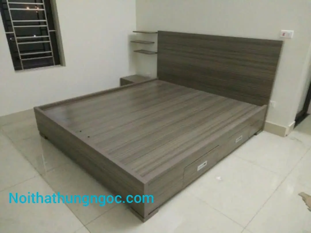 Nội thất Hùng Ngọc - Giường Ngủ Có Ngăn Kéo Hiện Đại - HN1504