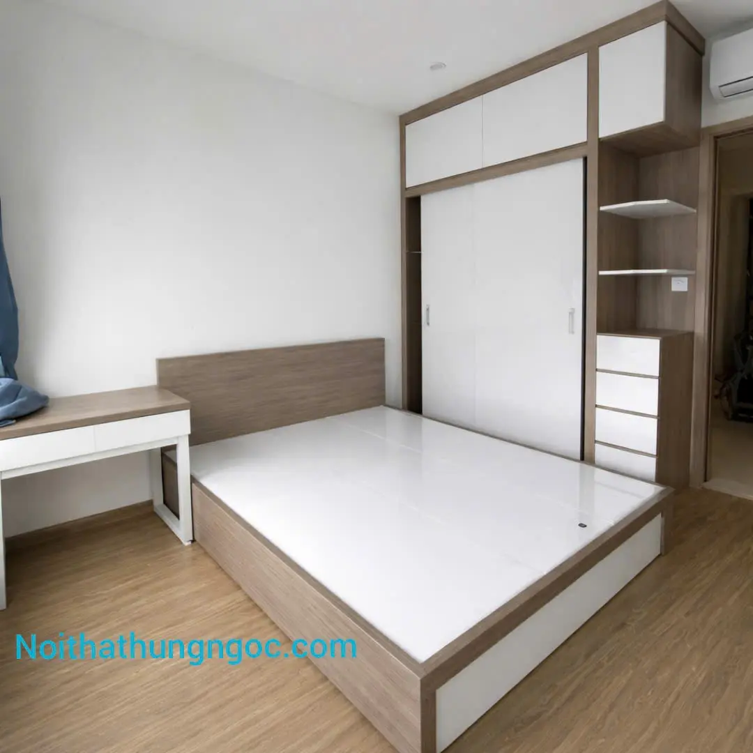 Nội thất Hùng Ngọc - Giường Ngủ Hiện Đại Gỗ Công Nghiệp - HN1505