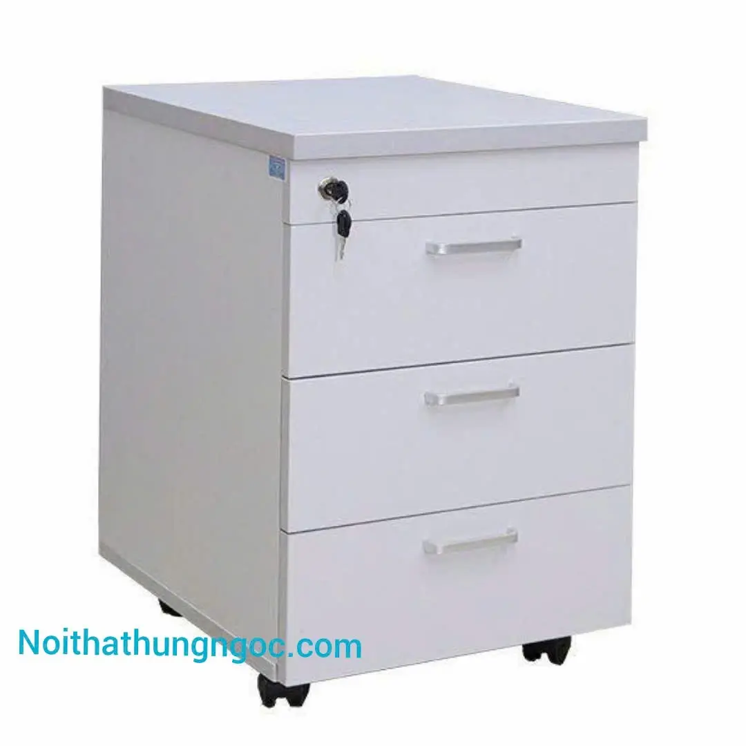 Nội thất Hùng Ngọc - Hộc Di Động 3 Ngăn Màu Trắng - HN322
