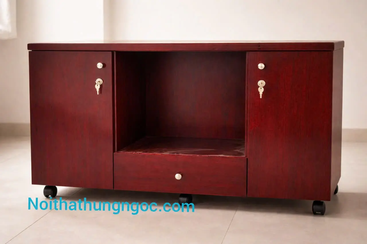 Nội thất Hùng Ngọc - Tủ Phụ Di Động Sơn PU Màu Cánh Gián - HN319