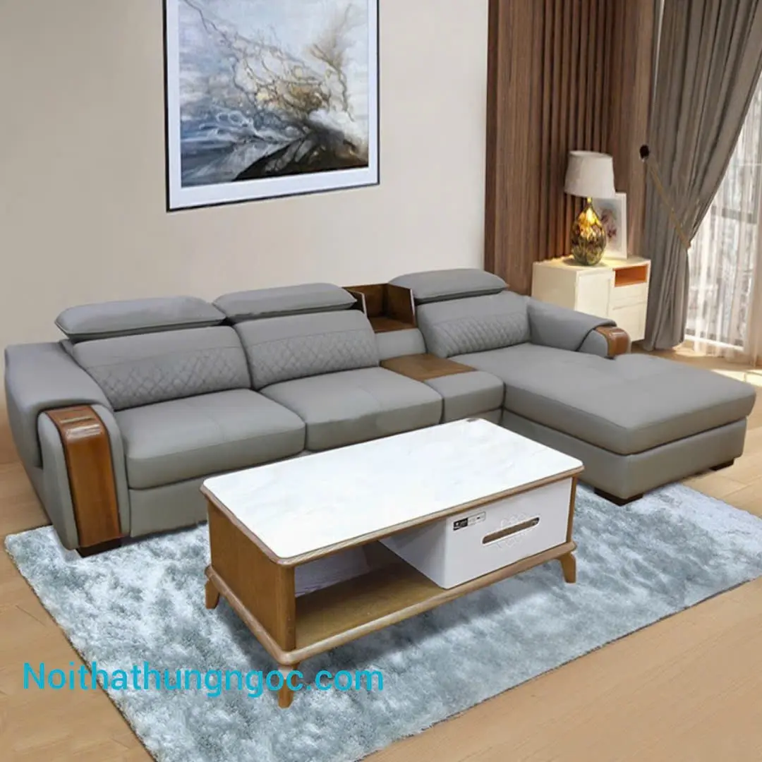 Hình ảnh thực tế Sofa Da HN125