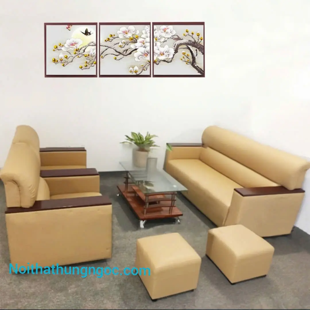Nội thất Hùng Ngọc - Sofa Da Nhật 1m8-HN114