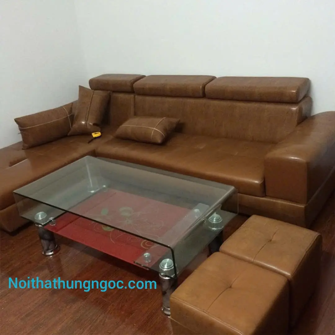 Nội thất Hùng Ngọc - Sofa Gật Gù Màu Da Bò Cao Cấp - HN115