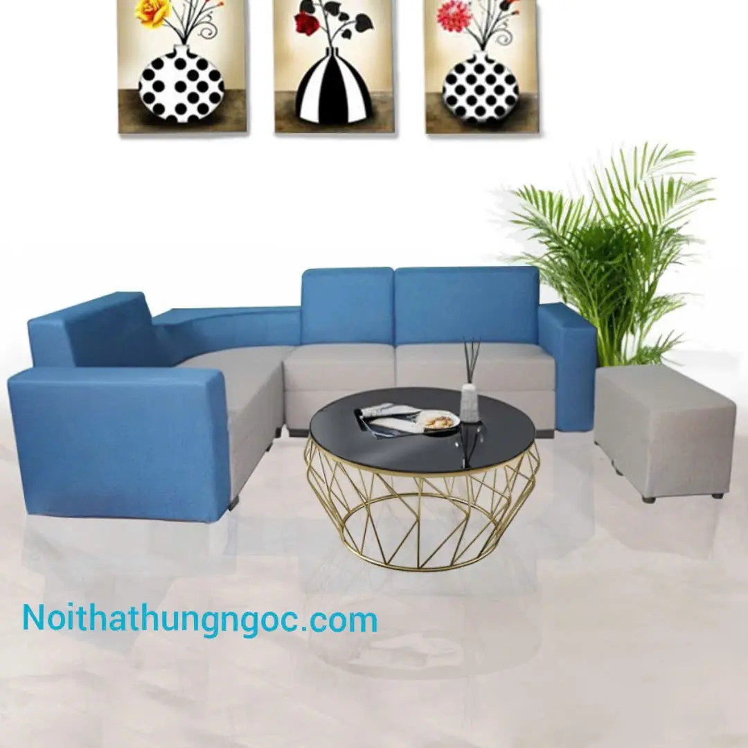 Hình ảnh thực tế Sofa Nỉ Góc HN120