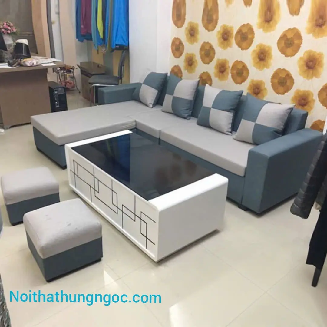 Hình ảnh thực tế Sofa Nỉ HN124