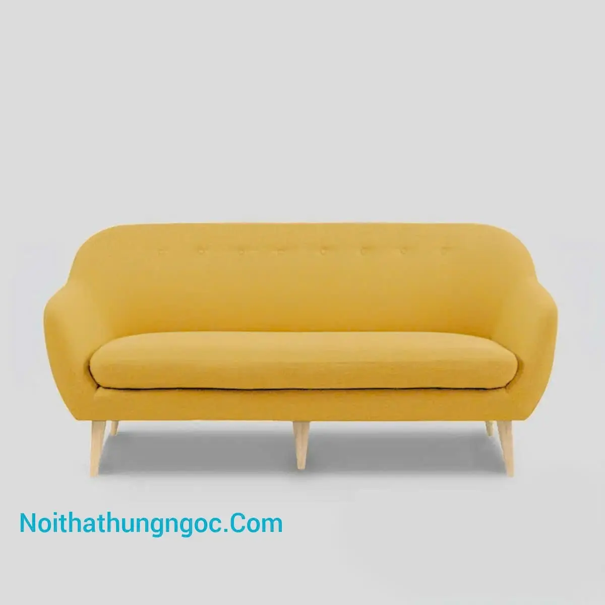 Hình ảnh thực tế Sofa Văng Nỉ Màu Vàng Hiện Đại 1.8m HN106