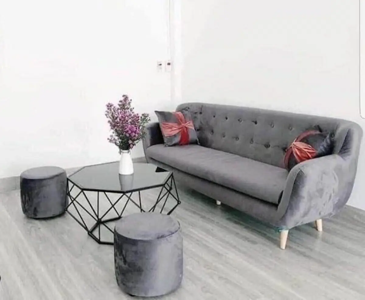 Hình ảnh thực tế Sofa Văng Nỉ Hiện Đại 1.6m HN103
