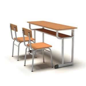Nội thất Hùng Ngọc - Bộ Bàn Ghế Học Sinh Ghế Rời Khung Sắt Mặt Gỗ MFC HN602