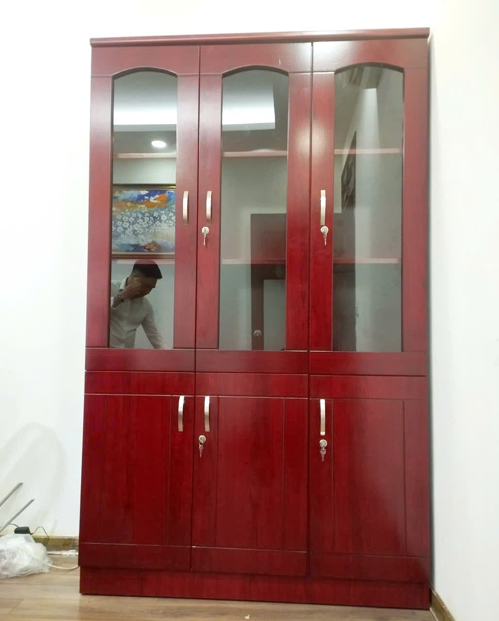 Hình ảnh thực tế Tủ Hồ Sơ 3 Cánh Sơn Pu- HN810