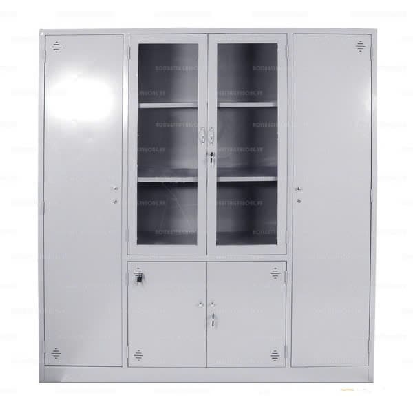 Nội thất Hùng Ngọc - Tủ Hồ Sơ 4 Cánh 2 Cánh Kính-HN315