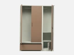 Tủ Sắt Quần Áo 3 Cánh Trắng Nâu - HN911 thumbnail 2