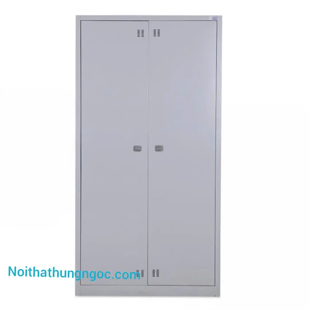 Nội thất Hùng Ngọc - Tủ Sắt Quần Áo 2 Cánh Màu Ghi - HN908