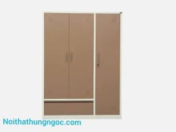 Tủ Sắt Quần Áo 3 Cánh Trắng Nâu - HN911 thumbnail 1