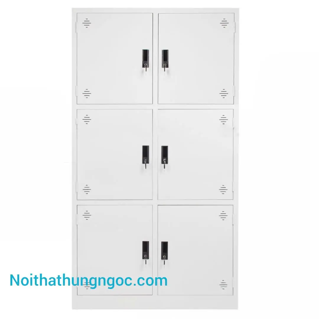 ủ sắt hồ sơ 6 cánh mở màu trắng sơn tĩnh điện chống han gỉ HN1413 Nội Thất Hùng Ngọc