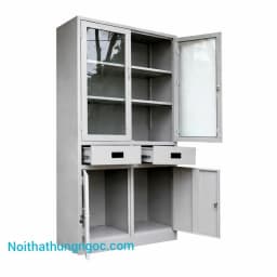 Tủ Sắt Văn Phòng Cánh Kính Ngăn Kéo - HN1407 thumbnail 2