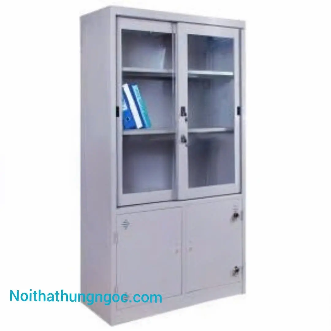 Ảnh thực tế Tủ Tài Liệu Sắt Hai Cánh Lùa - HN1405